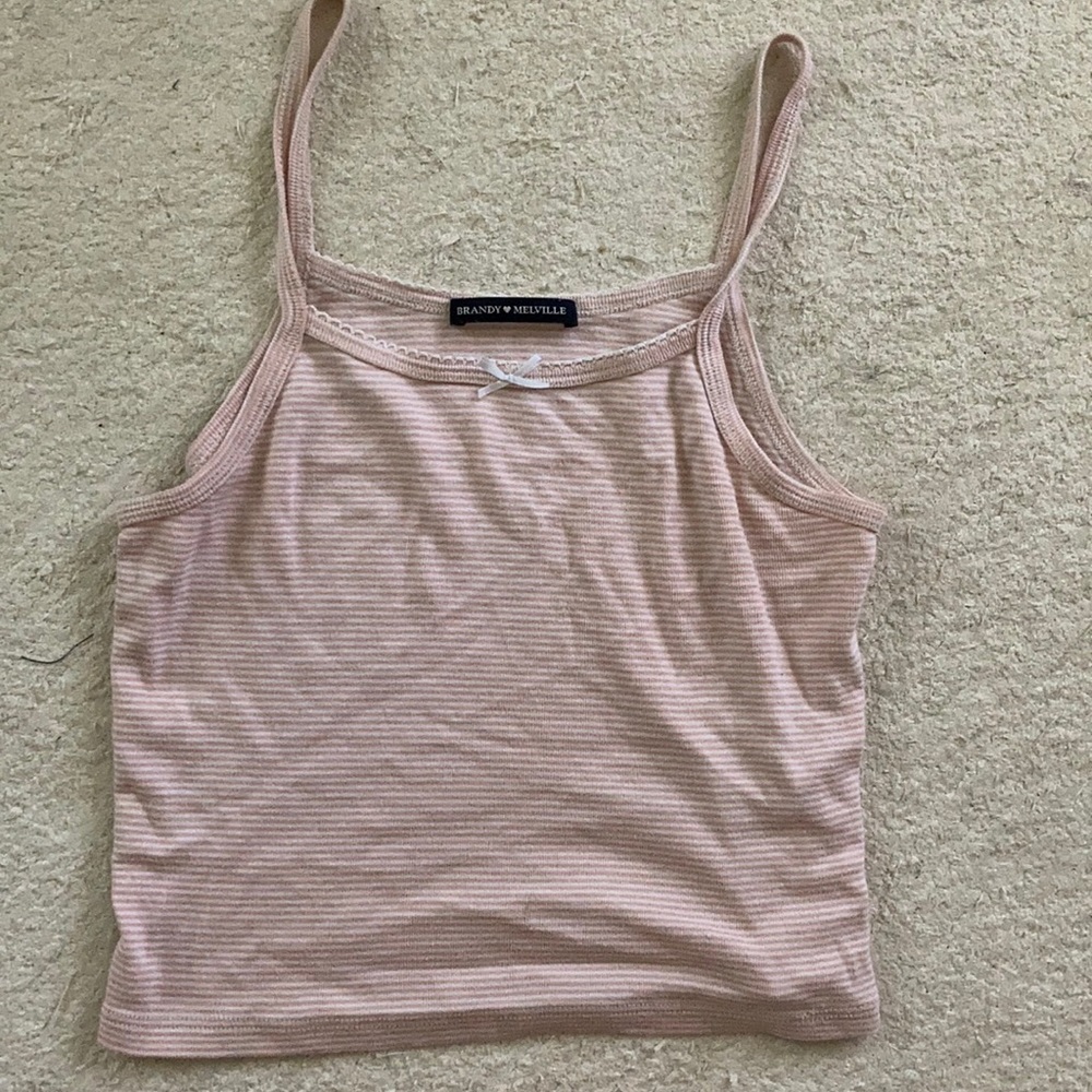 Pink striped belle tank!
